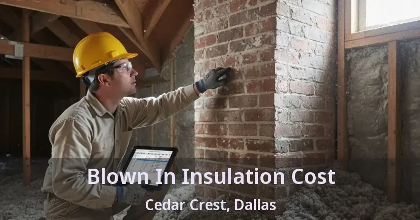 Blown In Insulation Cost Cedar Crest, Dallas - TX