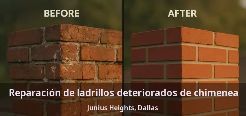 Reparación de ladrillos deteriorados de chimenea Junius Heights, Dallas - TX Reparación de ladrillos deteriorados de chimenea Junius Heights, Dallas - TX