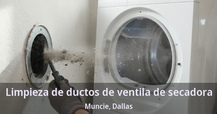 Limpieza de ductos de ventila de secadora Muncie, Dallas - TX
