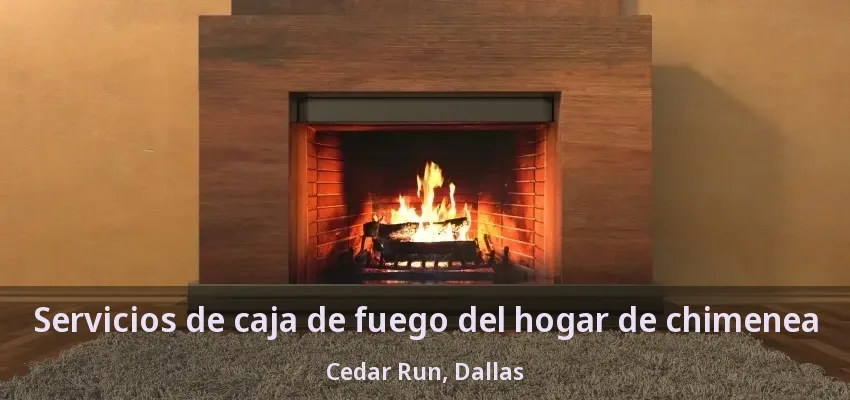 Servicios de caja de fuego del hogar de chimenea Cedar Run, Dallas - TX Servicios de caja de fuego del hogar de chimenea Cedar Run, Dallas - TX