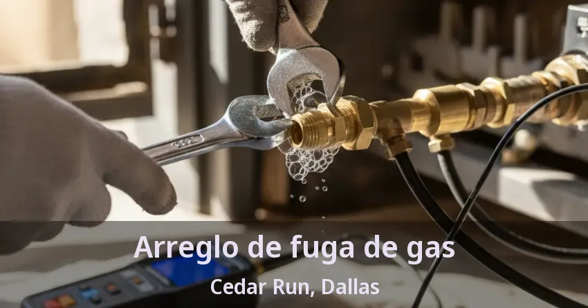 Arreglo de fuga de gas Cedar Run, Dallas - TX