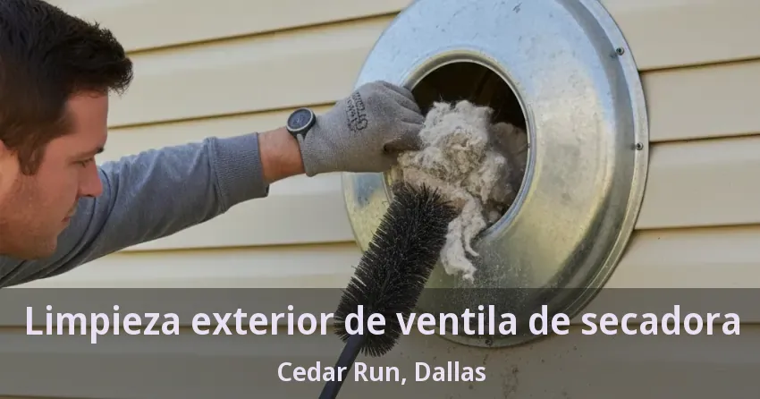 Limpieza exterior de ventila de secadora Cedar Run, Dallas - TX