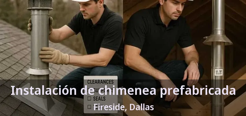 Instalación de chimenea prefabricada Fireside, Dallas - TX Instalación de chimenea prefabricada Fireside, Dallas - TX