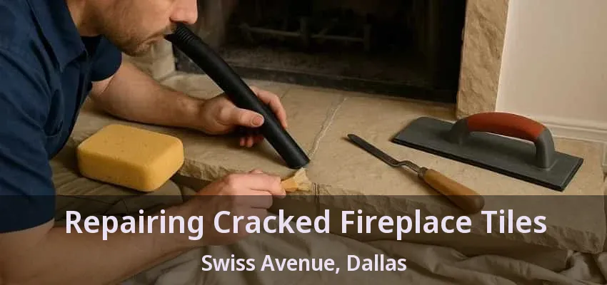 Repairing Cracked Fireplace Tiles Swiss Avenue, Dallas - TX