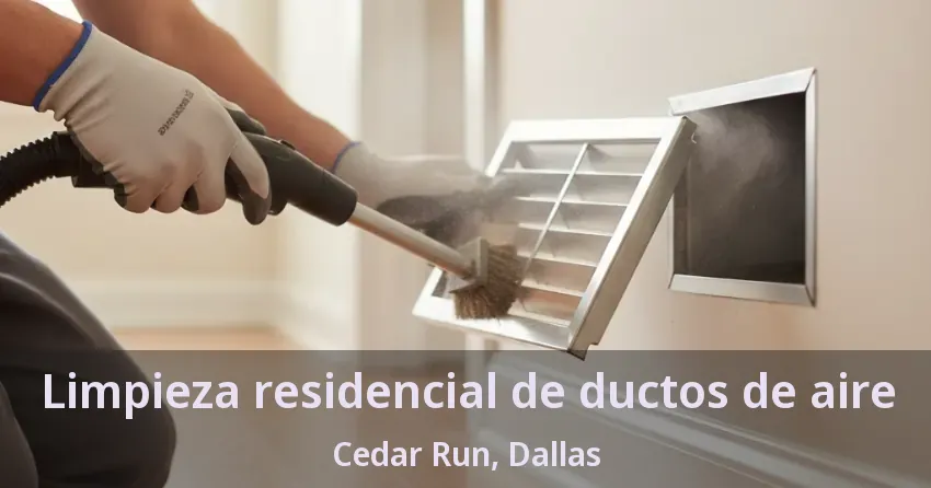 Limpieza residencial de ductos de aire Cedar Run, Dallas - TX
